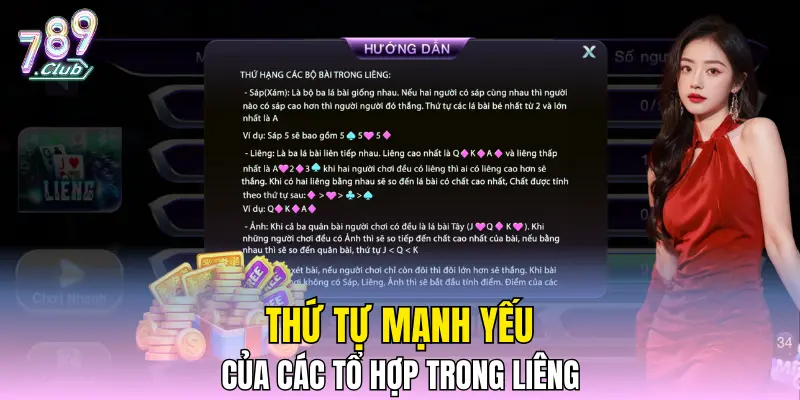 Thứ tự mạnh yếu của các tổ hợp trong Liêng